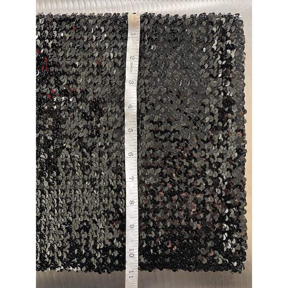 Vintage 80s Creations III Black Sequin Tank Top OS Glam Disco - Picture 6 of 6